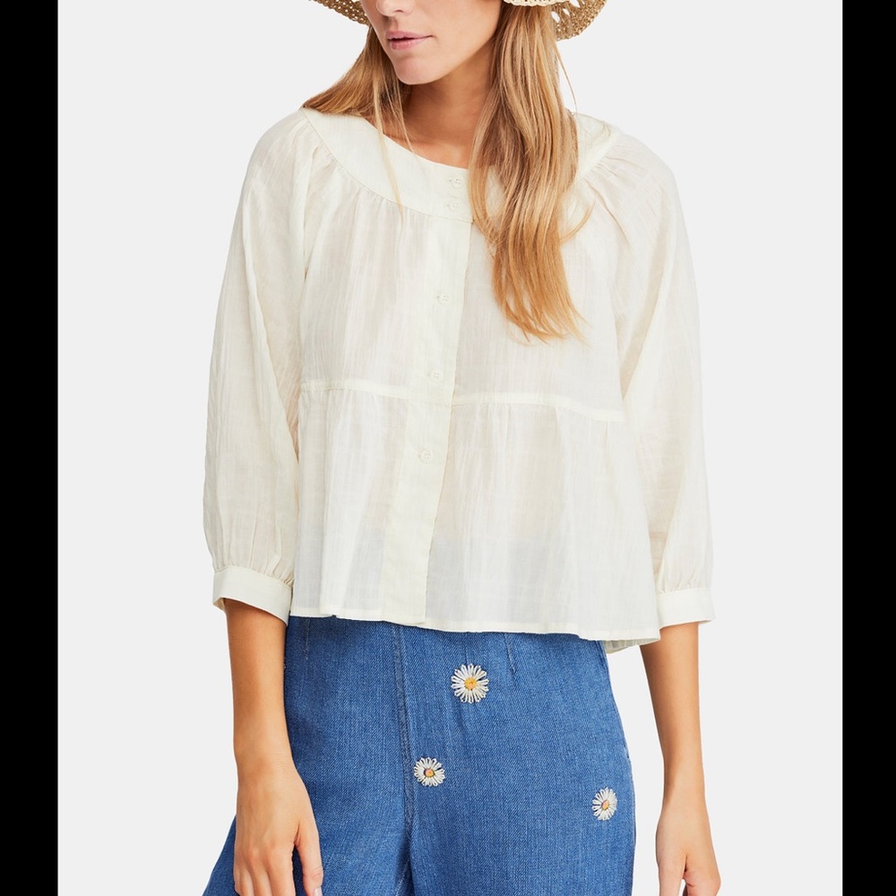 Free People Sea To Shore Solid Top
